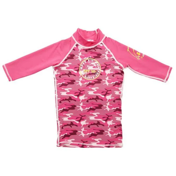 Jakabel Surfit UVP 3/4 Sleeve Top - Pink Camou - S (2-3 yrs) - Pink Image 1