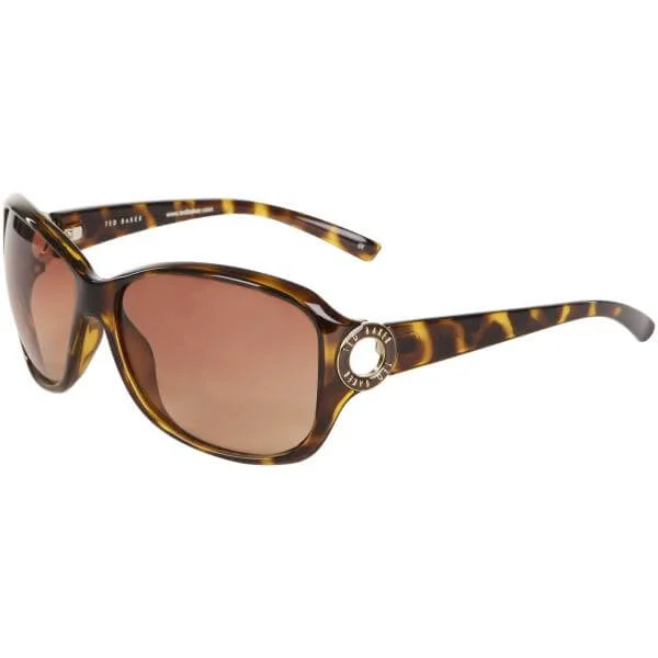 Ted Baker Halle Cut Out Oval Logo Sunglasses - Tortoise Shell/ Brown Lens Image 1
