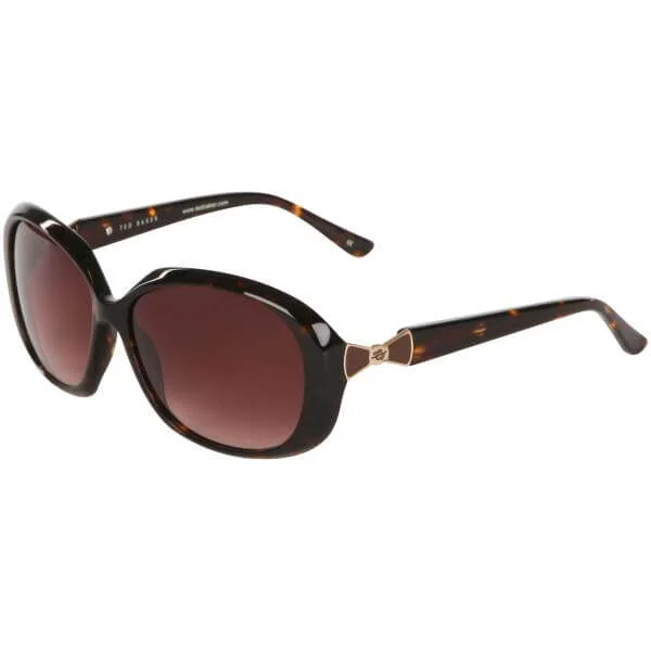 Ted Baker Debby Oversized Bow detail arm Sunglasses- tortoise frame/ brown lens Image 1