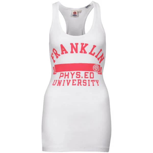 Franklin Marshall Women's University Ribbed Vest Top - White - M - White Image 1