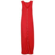 Full Circle Women's Dani Soft Touch Zip Maxi Dress - Solar Red - M - Red Image 1
