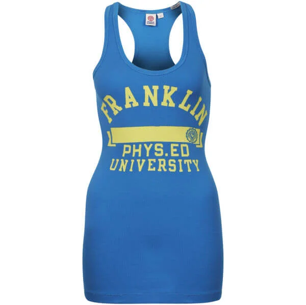 Franklin Marshall Women's University Ribbed Vest Top - Malibu Blue - XS - Blue Image 1