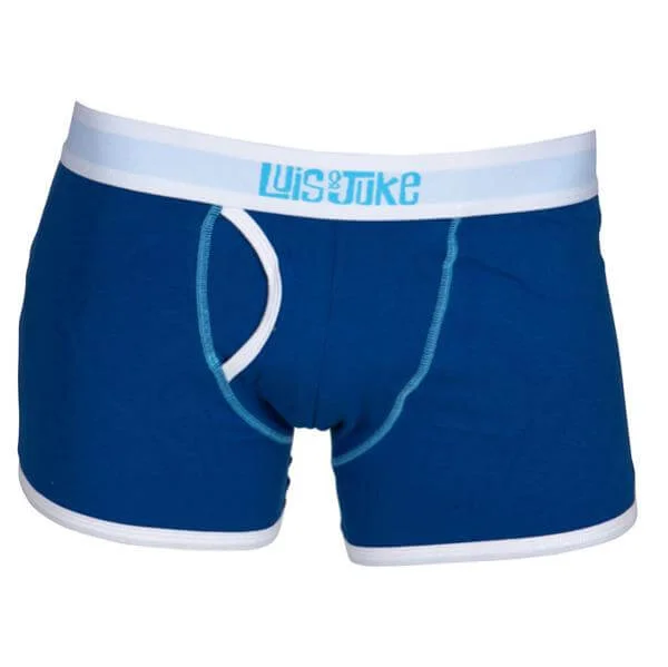Luis & Juke Open- Fly Short Classic Blue - S - Blue Image 1