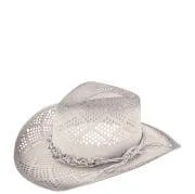 Metallic edge open weave Cowboy hat - One Size - Silver Image 1
