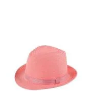 Contrast Trim Trilby - One Size - Coral Image 1