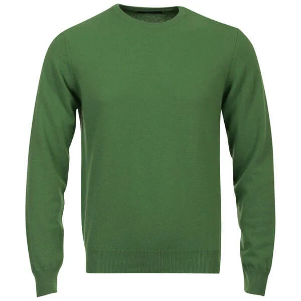 Romeo Gigli Men's Italian Crew Neck Cashmere Jumper - Green - M - Green Image 1