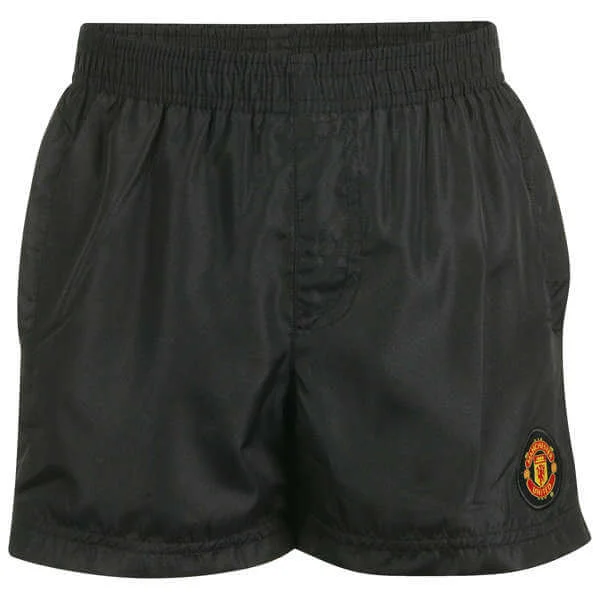Boys' Manchester United Woven Short - Black - 3 - Black Image 1