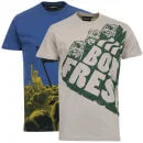 Men's Boxfresh 2-Pack Loquat and Lyricord T-Shirt - Pelican/Limoges - S Image 1