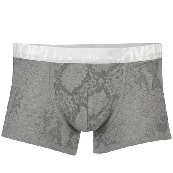 Roberto Cavalli Men's Snake Print Trunk - Grey - XXS - Grey Image 1