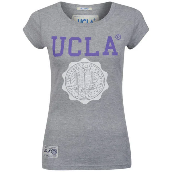 UCLA Women's May Logo Print T-Shirt - Grey marl - S - Grey Image 1