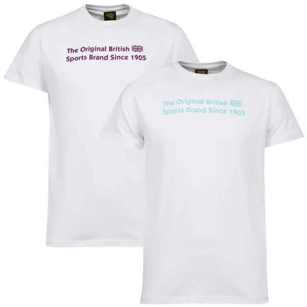 Gola Men's 2 Pack Font T-Shirts - White, Aqua/White, Purple - XS - White/White Image 1