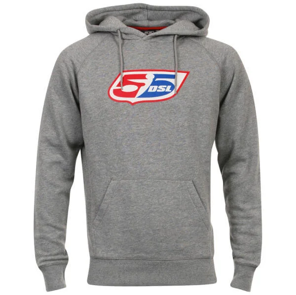 55DSL Men's F-Logo Hooded Sweatshirt - Grey - S - Grey Image 1