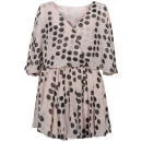 Full Circle Women's Hayden Polkadot Cape Dress - Nude - 8 - Nude Image 1
