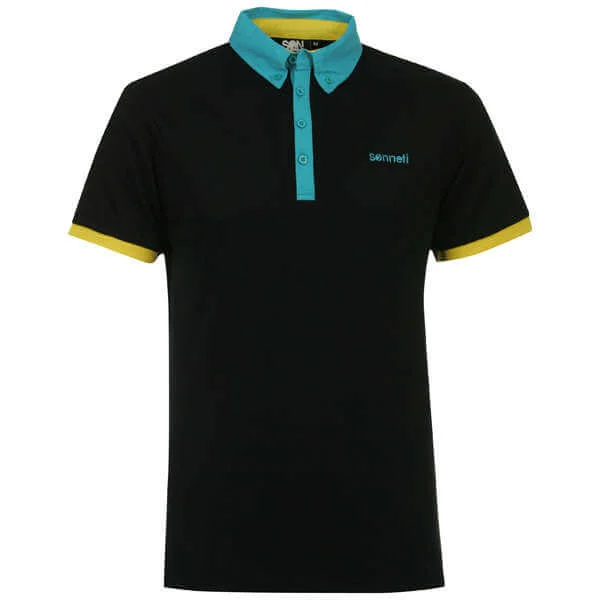 Sonneti Men's Contrast Polo Shirt - Black - S - Black Image 1