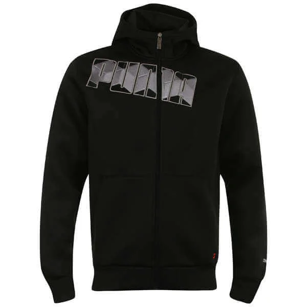 Puma Men's Hooded Sweatshirt - Black - S - Black Image 1