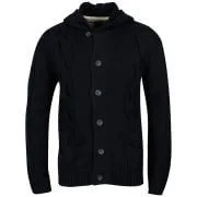 Jack & Jones Men's Cable Cardigan - Navy Blue - S - Navy Blue Image 1