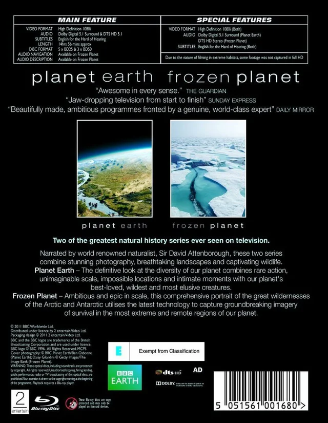 Planet Earth / Frozen Planet - Double Pack