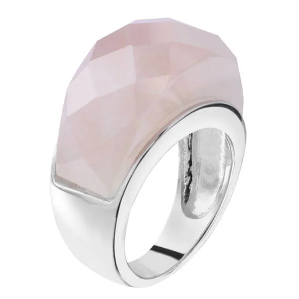 Rose Quartz Drop Ring - J Image 1