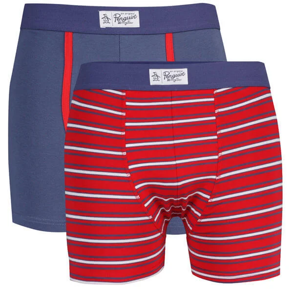 Original Penguin Men's 2-Pack Trunks - Red Stripe/Blue - S - Red Stripe/Blue Image 1