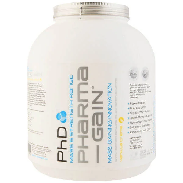 PhD Nutrition Pharma Gain - 2.27kg - Tub - Vanilla Creme Image 1