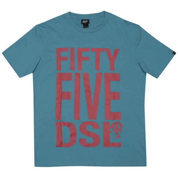 55DSL Men's Fifty Five Print T-Shirt - Turquoise - XXL - Turquoise Image 1