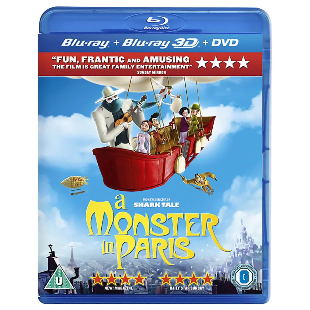 A Monster in Paris 3D (3D Blu-Ray, 2D Blu-Ray and DVD) Image 1