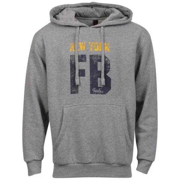 FUBU Men's New York FB Hoody - Grey - S - Grey Image 1