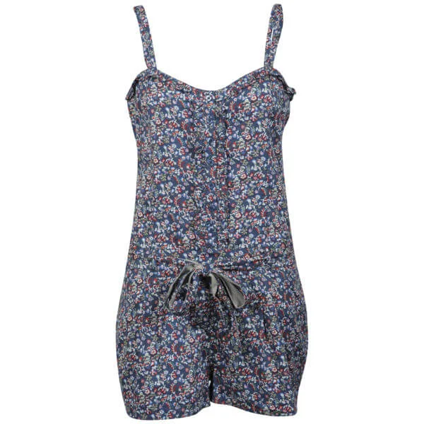 Pepe Women's Karmen Printed Playsuit - Blue Multi - XS - Blue Multi Image 1
