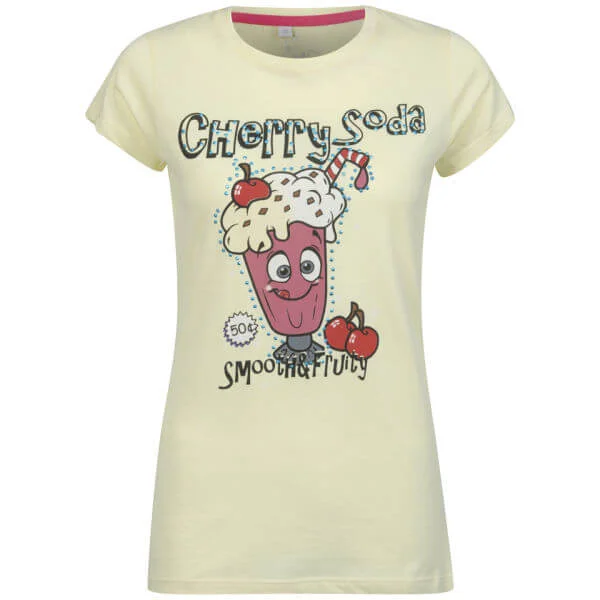 Brave Soul Women's Shake T-Shirt - Lemon/Blossum Pink - S - Lemon Image 1