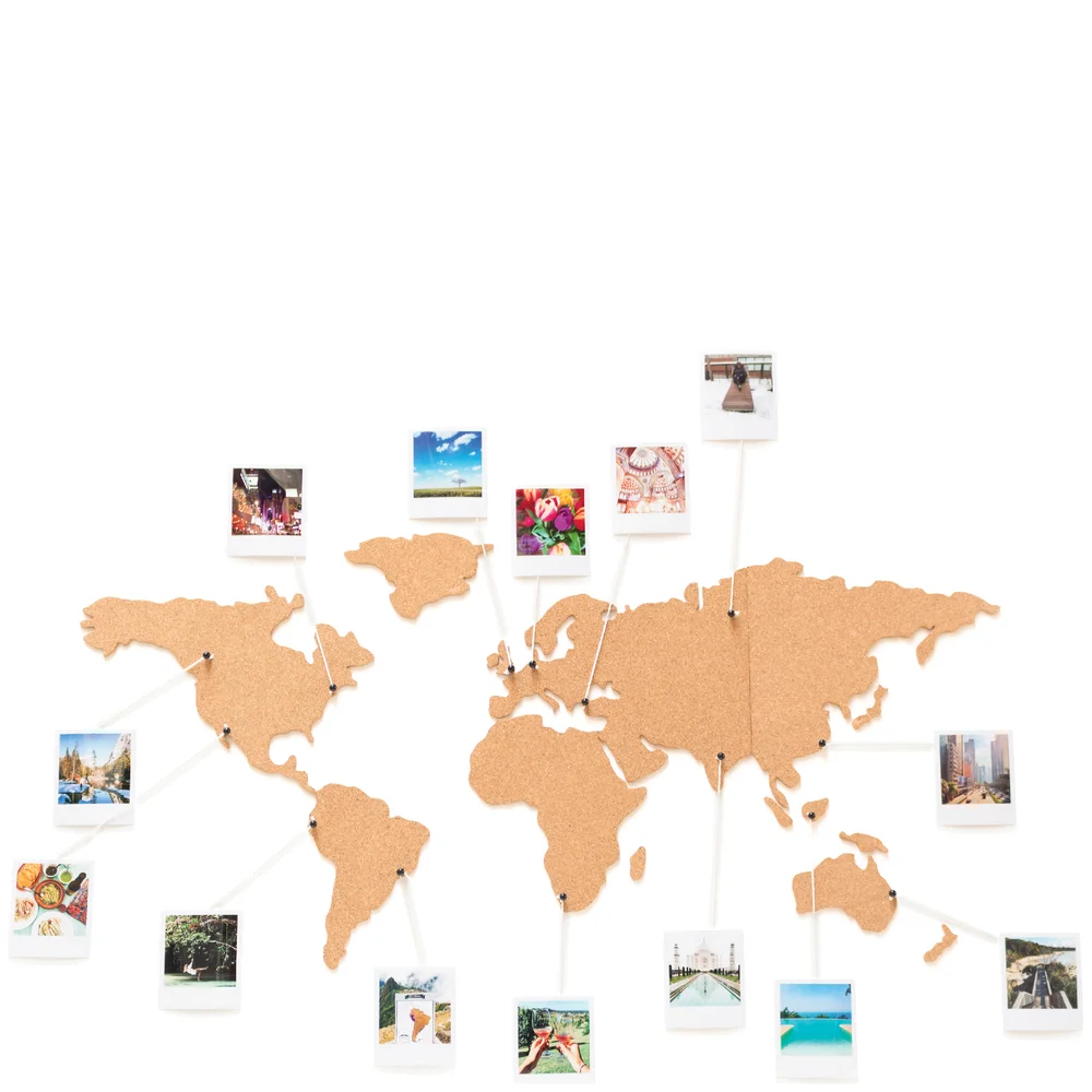 Cork Board World Travel Map Image 1