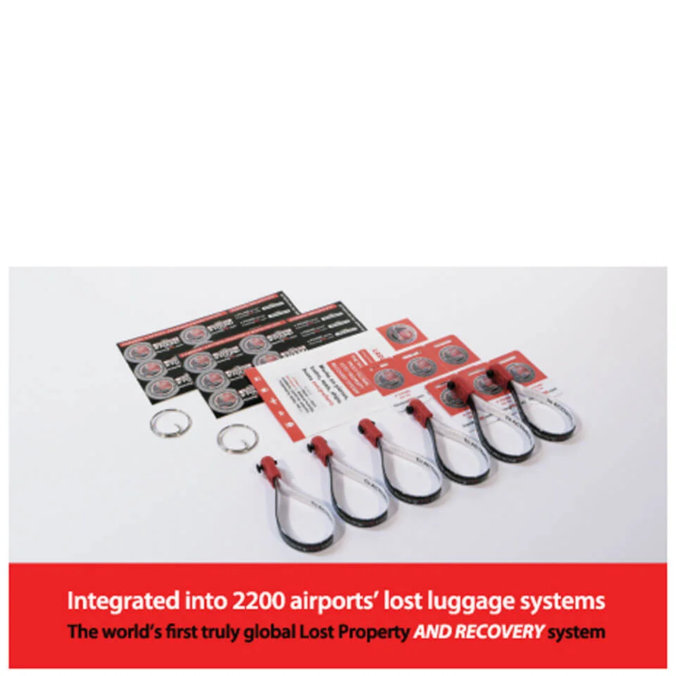 HomingPin Luggage Recovery Double Pack (Includes 6 Loops, 12 Large Stickers, 12 Small Stickers and 2 Keyring Adaptors) Image 1
