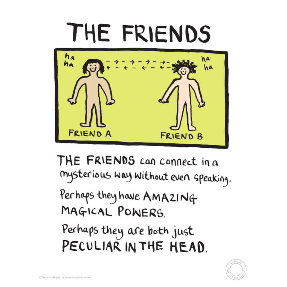 Edward Monkton Fine Art Print - Friends Image 1
