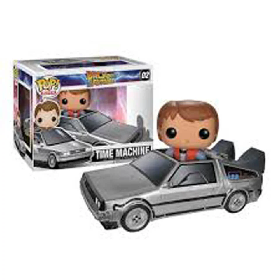 Back to the Future Marty with Delorean Mcfly Pop! Vinyl Figure Image 1