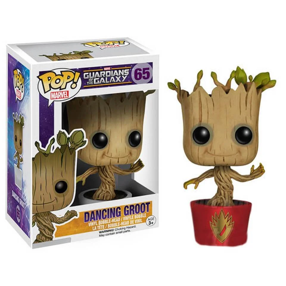 Marvel Guardians of the Galaxy Ravagers Logo Dancing Groot Pop! Vinyl Figure - EE Exclusive Image 1