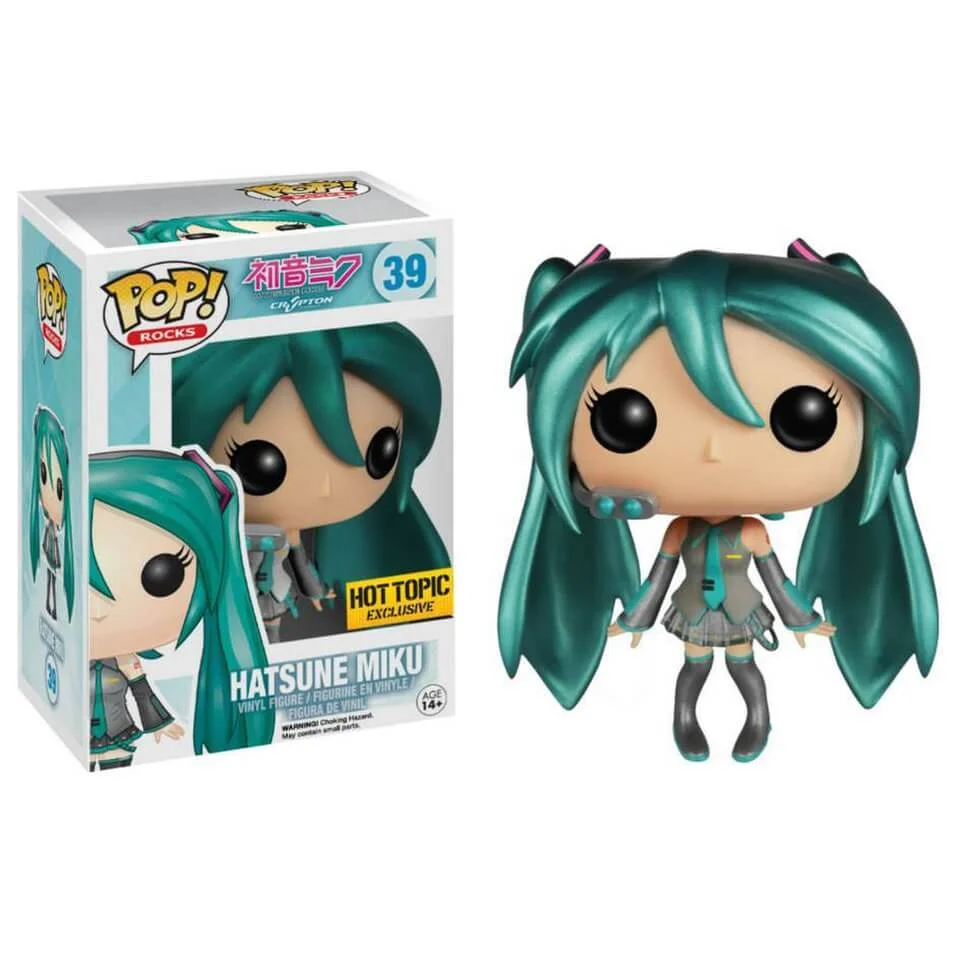 Vocaloid Hatsune Miku Metallic Hot Topic Exclusive Pop! Vinyl Figure Image 1