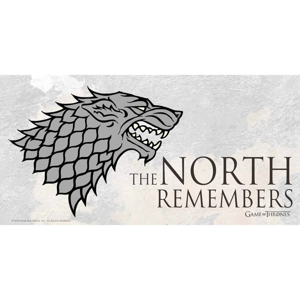 Game of Thrones Glass Poster - The North Remembers (50 x 25cm) Image 1