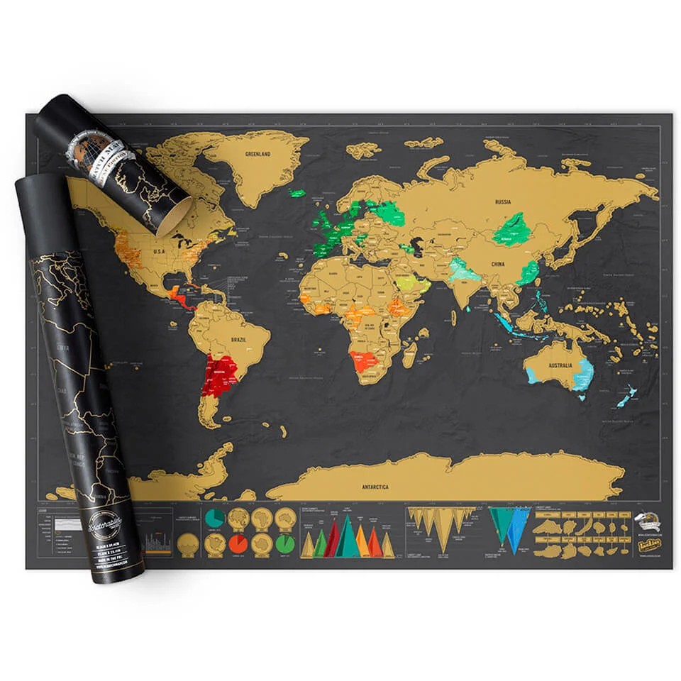 SMALL DELUXE SCRATCH MAP Image 1