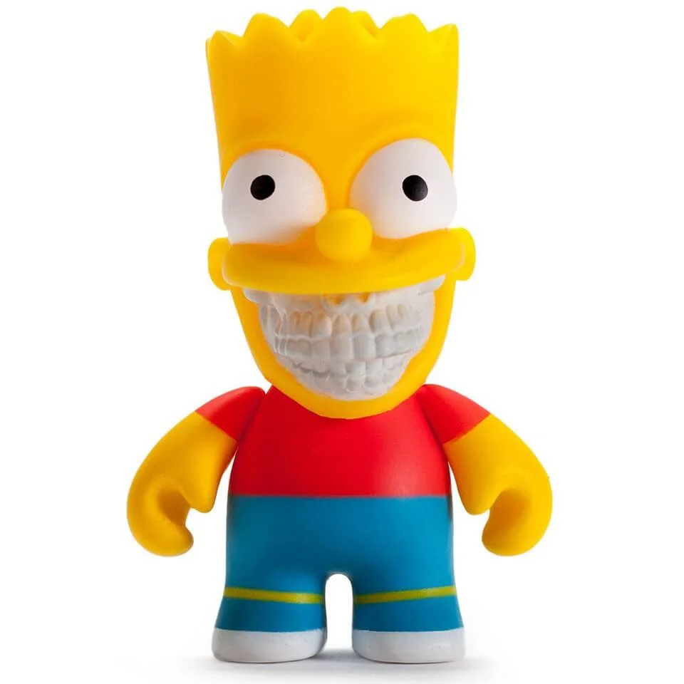Kidrobot x The Simpsons Bart Grin 3 Inch Mini Figure by Ron English Image 1
