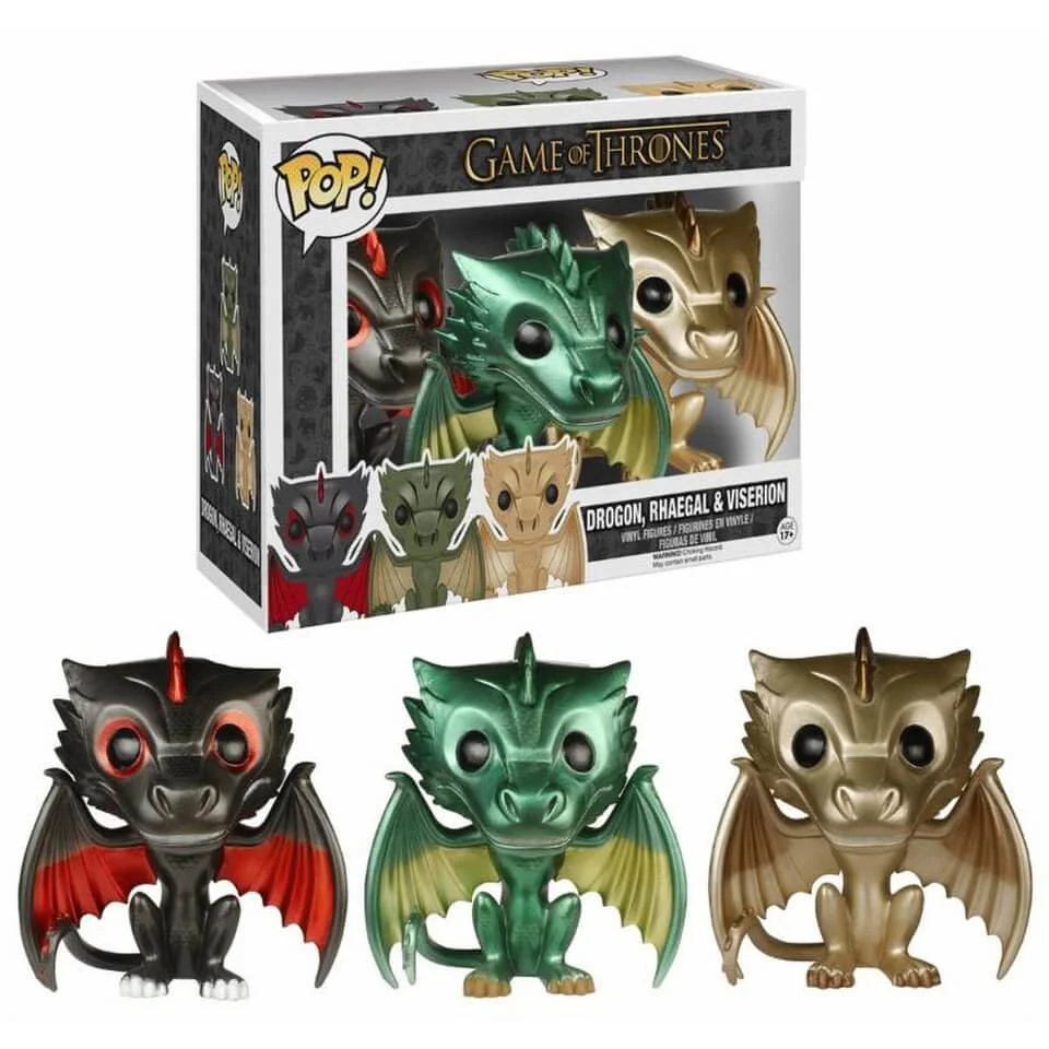 Game of Thrones Limited Edition Metallic Dragon Pop! 3-Pack Image 1