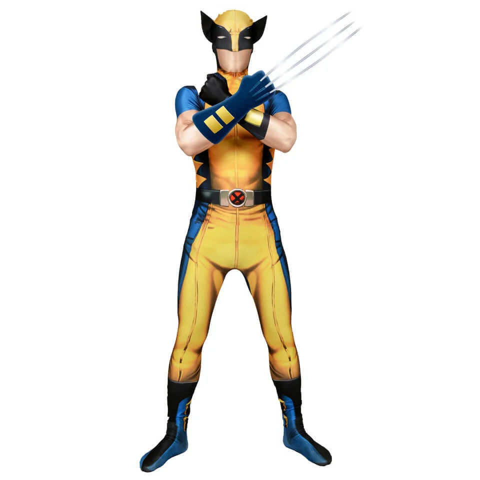 Morphsuit Adults' Deluxe Zapper Marvel Wolverine - M - Yellow Image 1