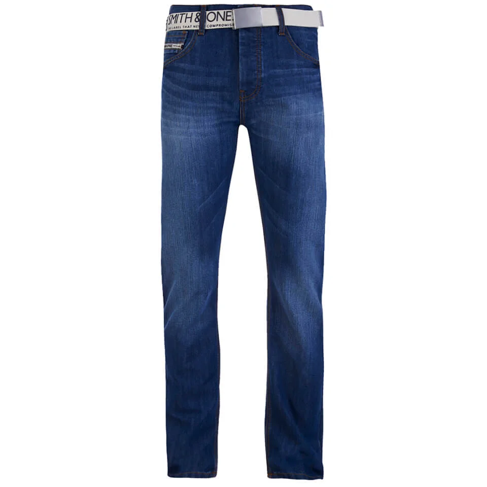 Smith & Jones Men's Fuse Denim Jeans - Light Wash - 28S Image 1