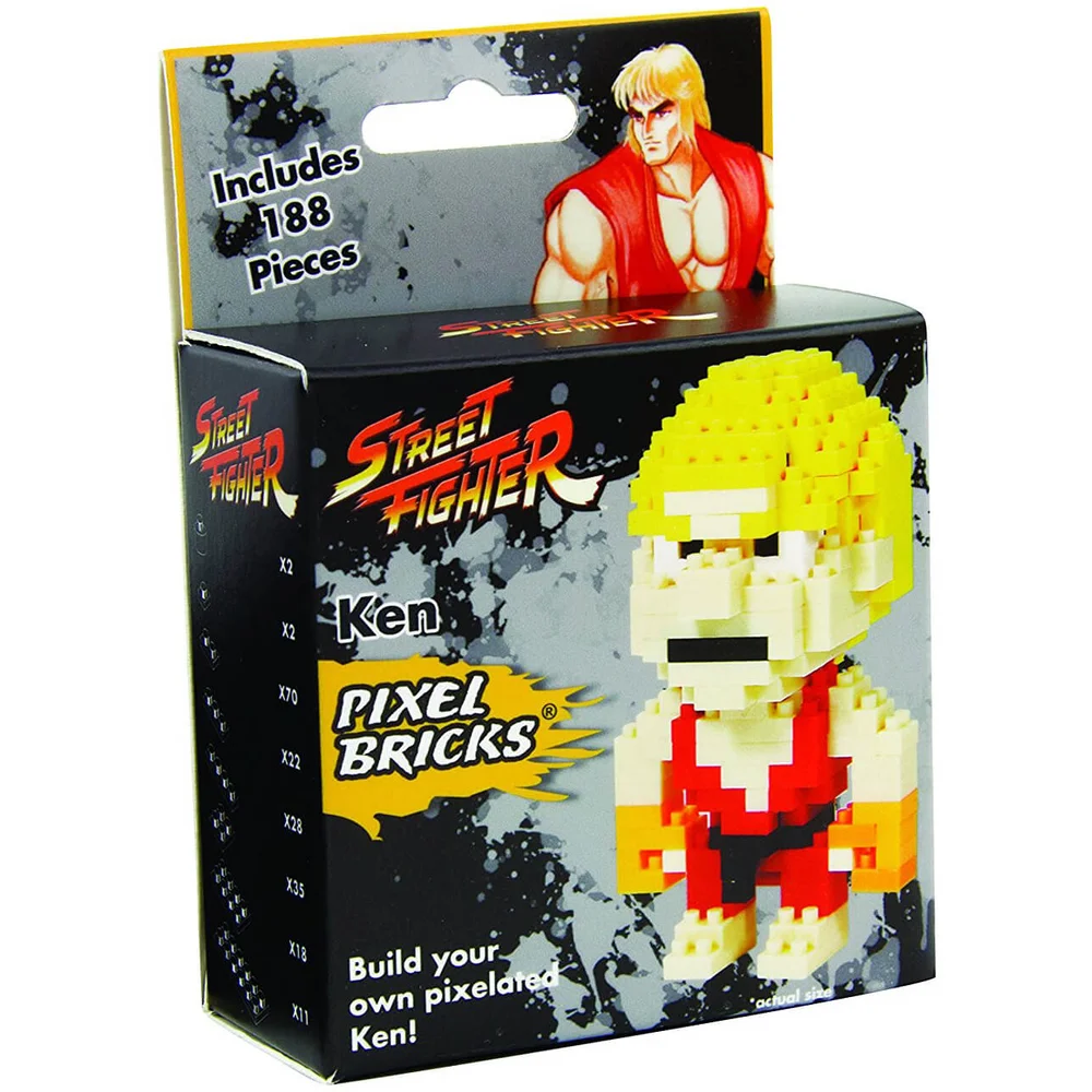 Street Fighter Ken Pixel Bricks Image 1