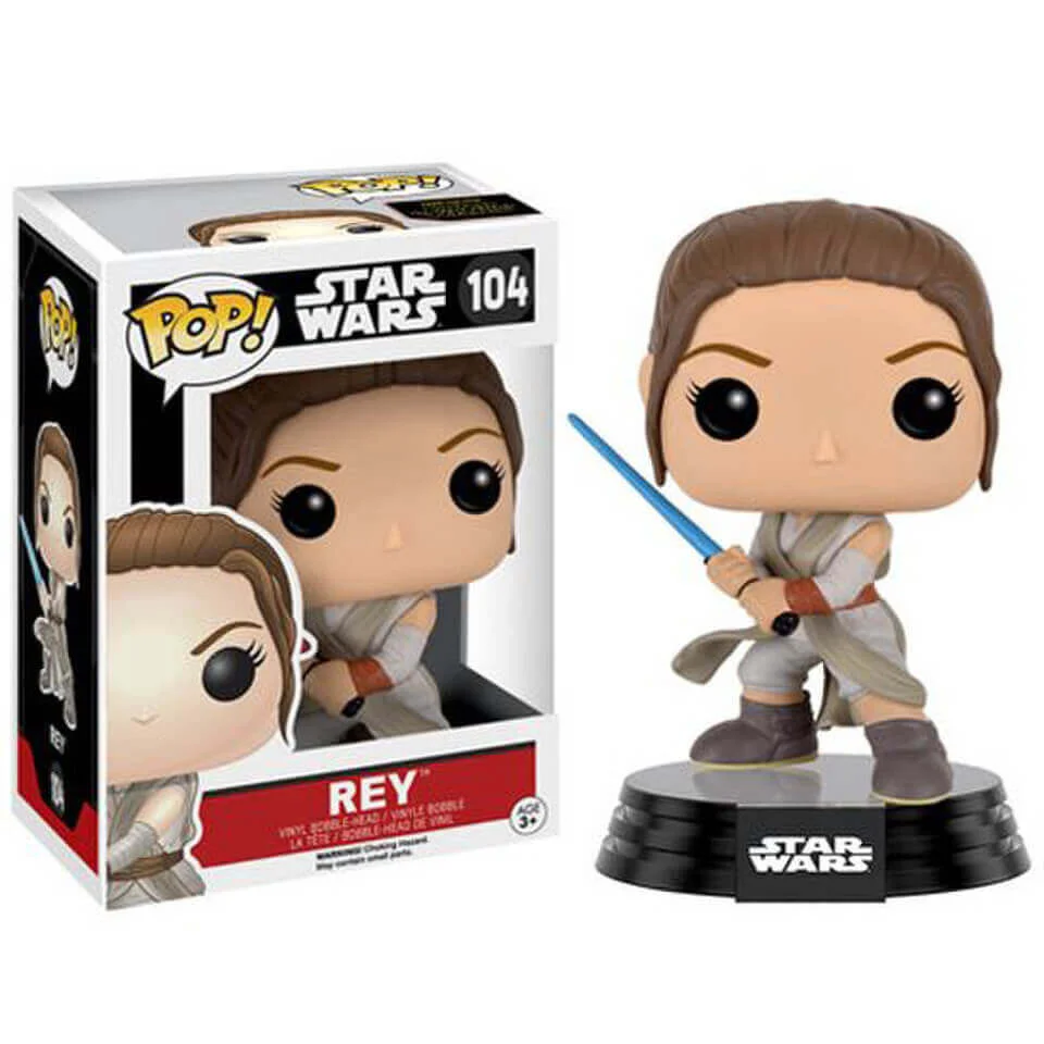 Star Wars: The Force Awakens Rey with Lightsaber Pop! Vinyl Figure Image 1