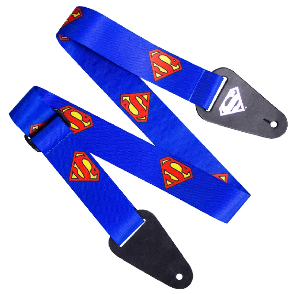 Superman Logo Fabric Guitar Strap Image 1