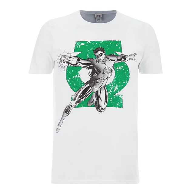 DC Comics Men's Green Lantern Punch T-Shirt - White
