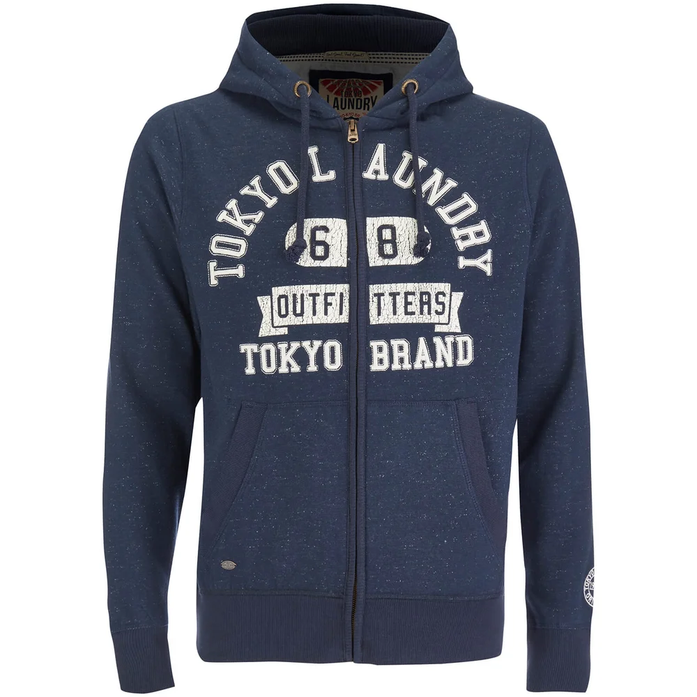 Tokyo Laundry Men's Hotchkiss Zip Through Hoody - Dark Navy - S - Navy Image 1