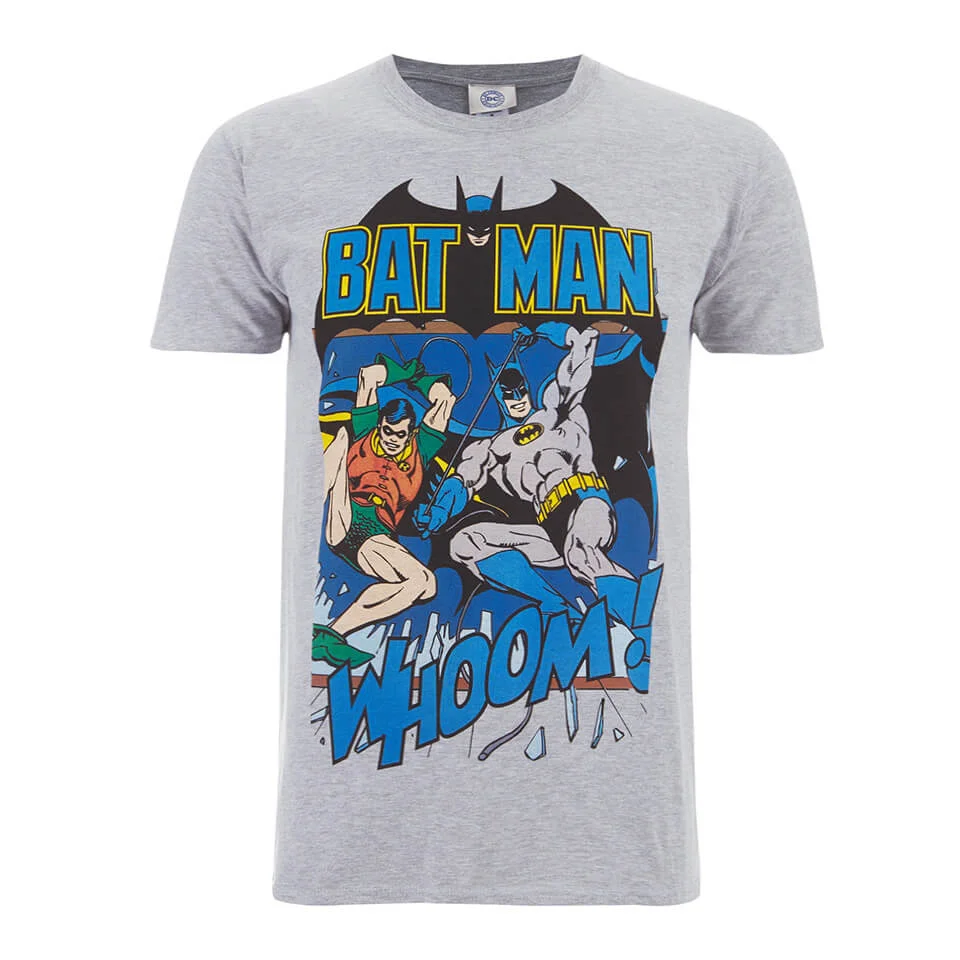 DC Comics Men's Batman and Robin T-Shirt - Grey - S - Grey Image 1