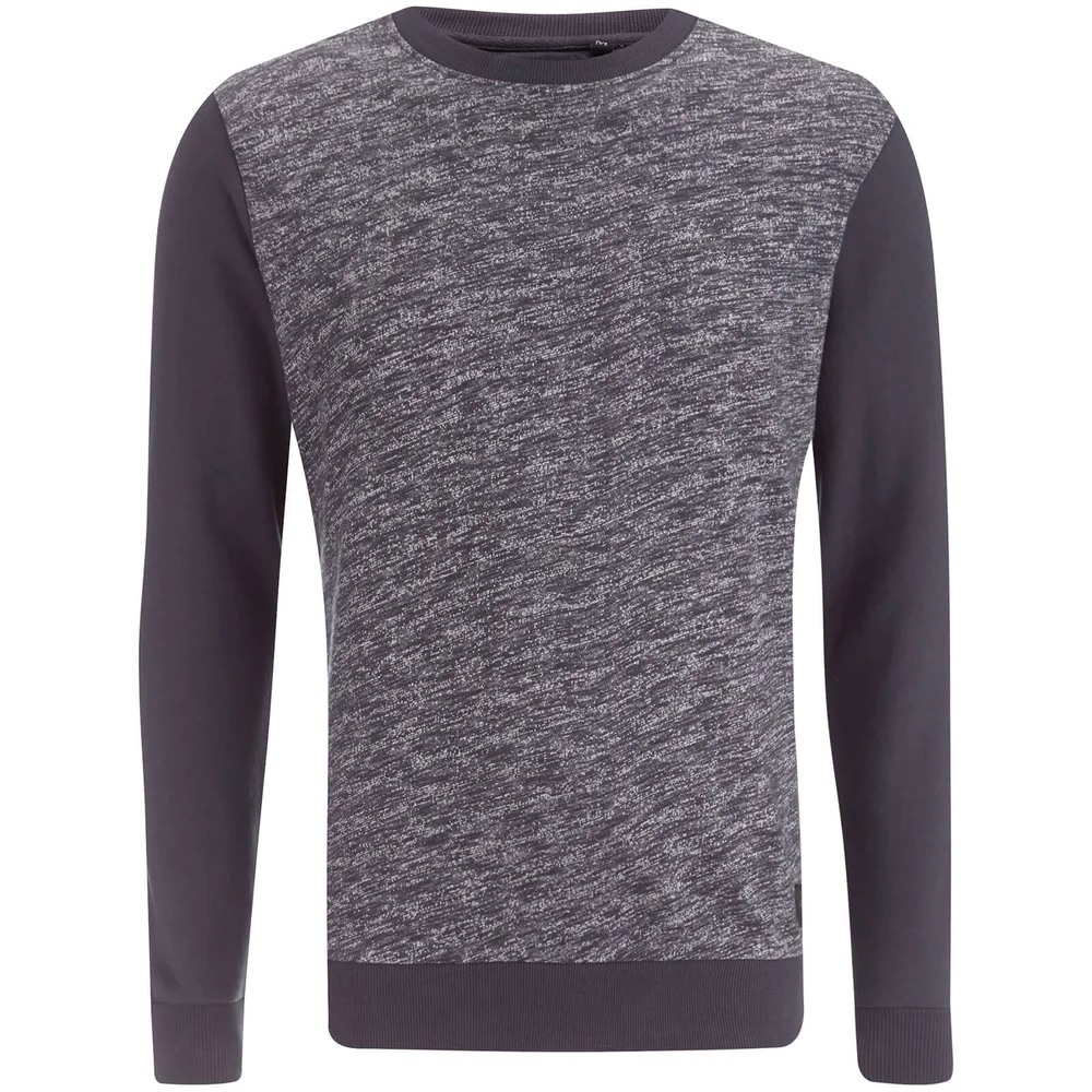 Brave Soul Men's Stone Zip Sweatshirt - Navy - S - Navy Image 1