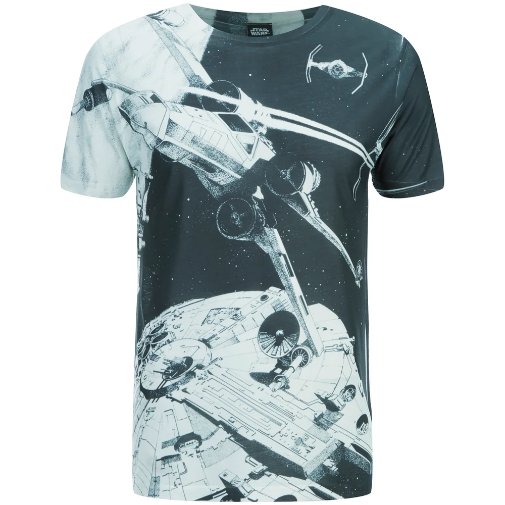 Star Wars Men's Space Battle T-Shirt - Black - L Image 1