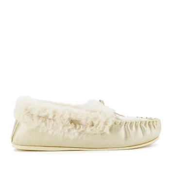Dunlop Women's Amaline Moccasin Slippers - Gold